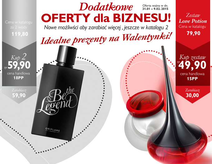 Oferta walentynkowa Oriflame 2015