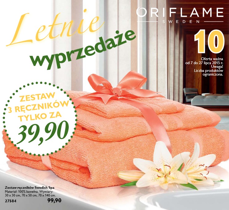 Letnia ulotka wyprzedażowa Oriflame - powitaj lato, nie zwlekaj!