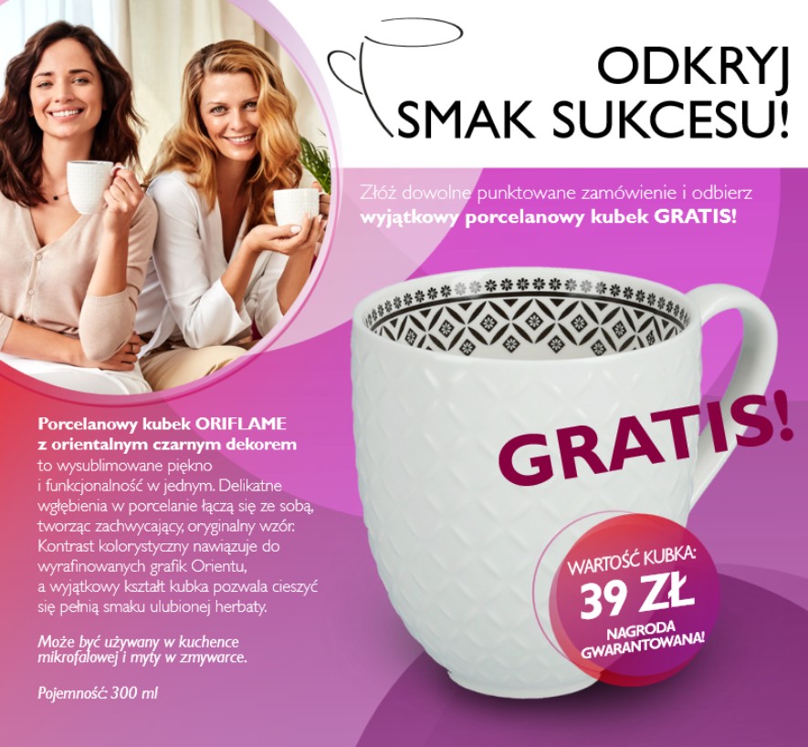 kubek gratis oriflame