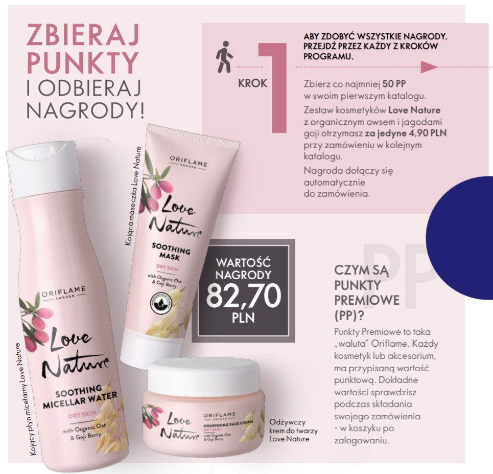 zestaw kosmetyków Love Nature Oriflame